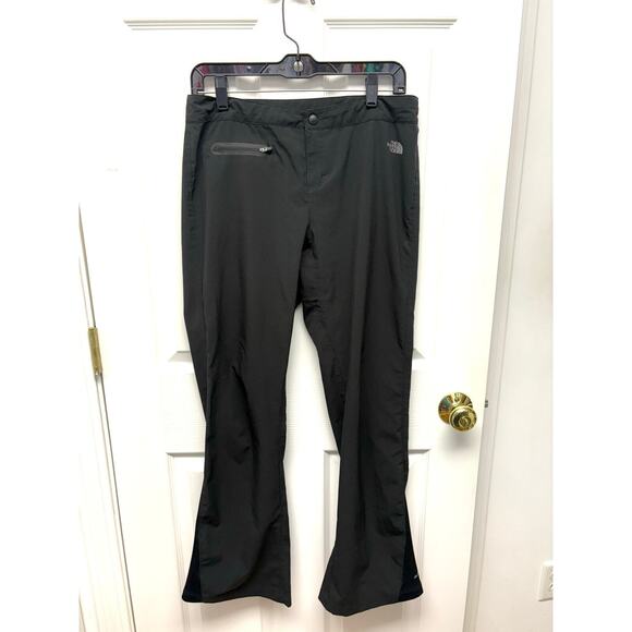 North Face Running Pants, Black Shell Pant, Drawstring, Zip, Snap, Womans Size 8 - Picture 1 of 6